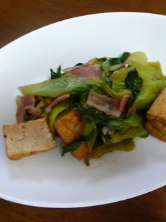 黒酢でサッパリ生揚げと青梗菜の炒め物-レシピのメイン写真