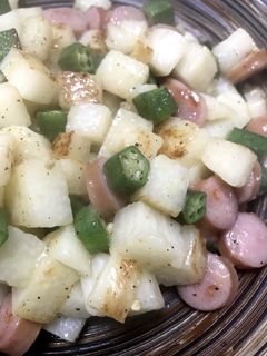 長芋とオクラのバター炒め-レシピのメイン写真