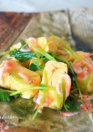 卵焼きと桜えびと三つ葉のさっと煮♪-レシピのメイン写真