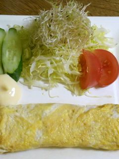 春キャベツたっぷりオムレツ-レシピのメイン写真
