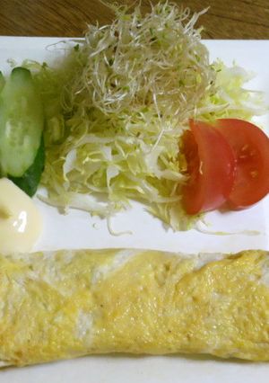 春キャベツたっぷりオムレツ-レシピのメイン写真