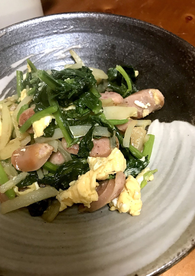 千切りじゃがいもと卵♪ウインナーの炒め物-レシピのメイン写真