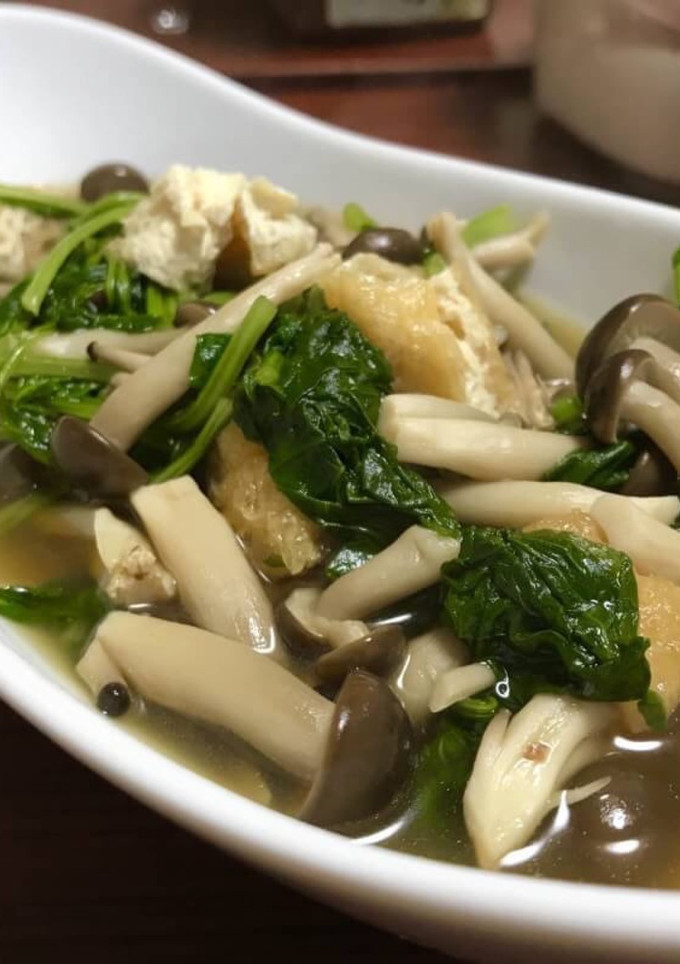 大根菜 なっぱ 油揚げ さっと煮 QC-レシピのメイン写真