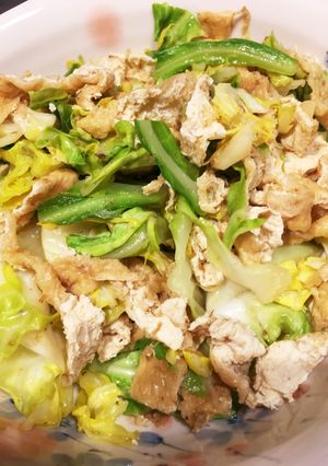 簡単☆キャベツと油揚げの炒め煮-レシピのメイン写真