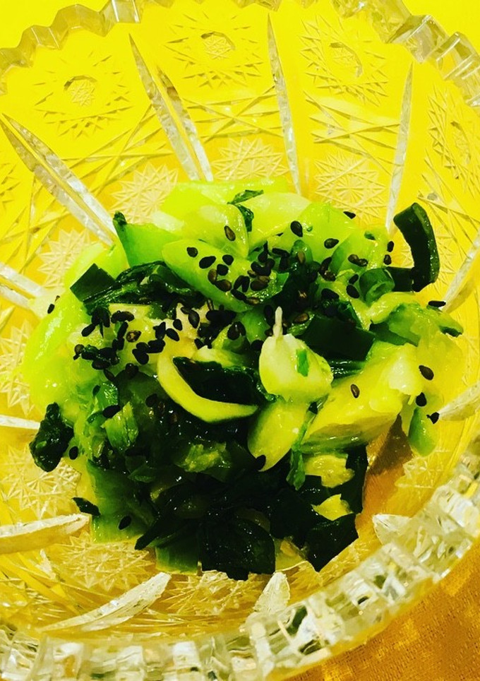 塩酒粕入り万能ネギ油で旨♪青梗菜のナムル-レシピのメイン写真
