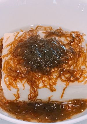 ダイエット朝食！豆腐のもずく酢がけ-レシピのメイン写真