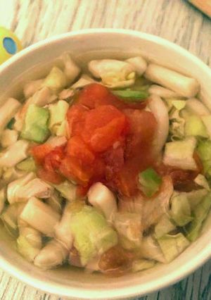 【離乳完了期】春キャベツとささみのうどん-レシピのメイン写真