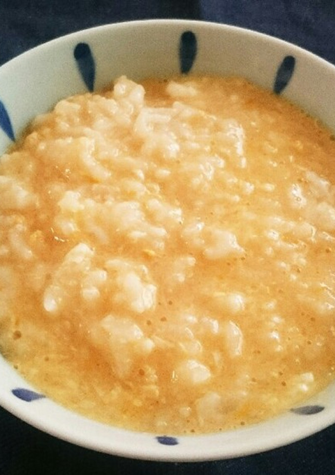 炊飯器で簡単美味しい！めんつゆ卵粥-レシピのメイン写真