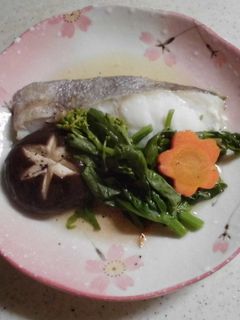 タラの菜の花蒸し-レシピのメイン写真