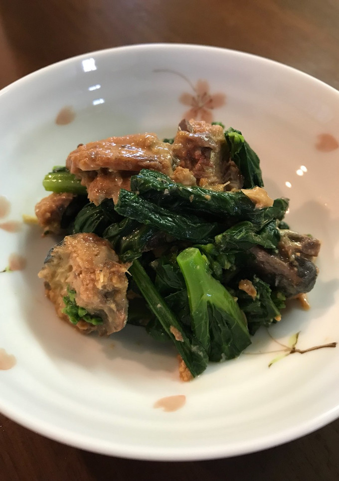 簡単！菜の花と鯖の味噌煮の和え物-レシピのメイン写真
