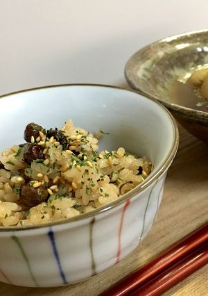 中華風豆ともち麦炊き込みご飯炊飯器で簡単-レシピのメイン写真