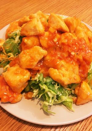 日曜のお父さんレシピ『鶏チリ』-レシピのメイン写真