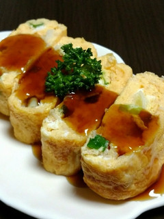ずわい蟹缶詰とネギ入り玉子焼き-レシピのメイン写真