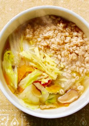 蒸し鶏と野菜の雑穀スープ風-レシピのメイン写真