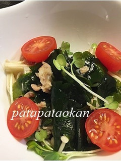 あっさりヘルシー♪エノキとわかめのサラダ-レシピのメイン写真
