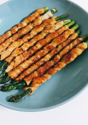 アスパラ肉巻き生姜焼き風♡-レシピのメイン写真