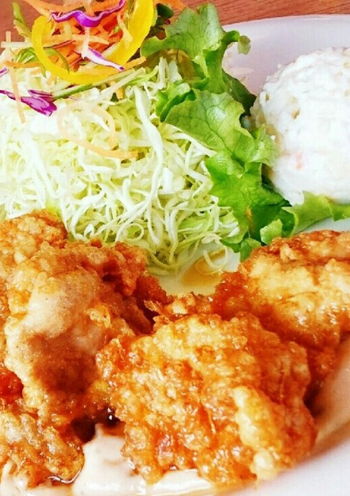 鶏の唐揚げタレ絡めタルタルソース添え-レシピのメイン写真
