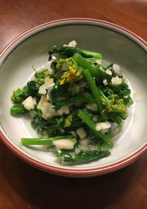 菜の花のりんごドレッシング和え-レシピのメイン写真