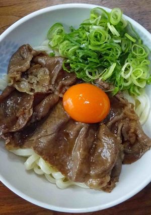 牛すきぶっかけうどん-レシピのメイン写真