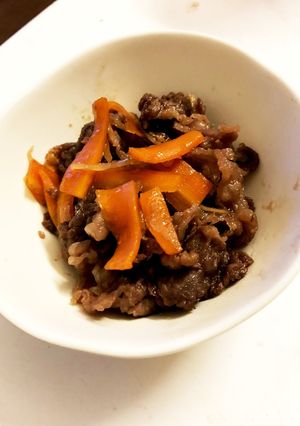 簡単5分！お弁当にも！牛肉のすき焼き風-レシピのメイン写真