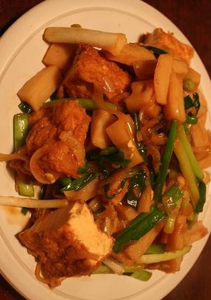 葉にんにくとレンコンの醤油炒め-レシピのメイン写真