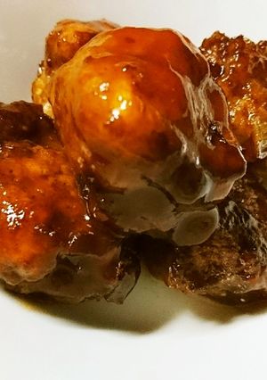 豆腐入り肉団子の甘酢ケチャップ餡かけ-レシピのメイン写真