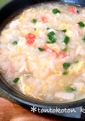 冷やご飯で簡単★カニ風味雑炊-レシピのメイン写真