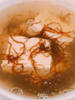 ダイエット朝食!豆腐ともずく酢のスープ!-レシピのメイン写真