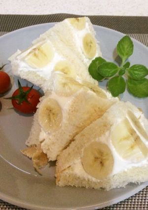 ヨーグルトでバナナサンド☆生クリーム不要-レシピのメイン写真