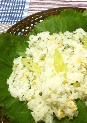 蕗の葉っぱで炊く！深い香りのふきご飯-レシピのメイン写真