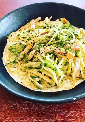 生海苔とベーコンのクリームパスタ-レシピのメイン写真