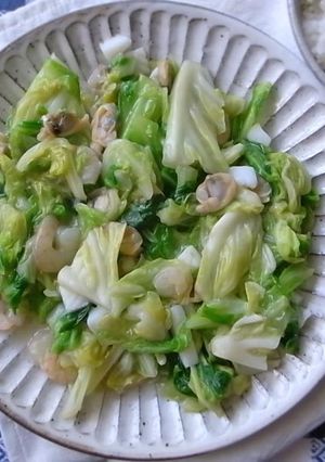 キャベツとシーフードミックスの旨煮-レシピのメイン写真