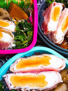 我が家のレンチン♪ハムエッグ-レシピのメイン写真