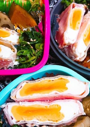 我が家のレンチン♪ハムエッグ-レシピのメイン写真