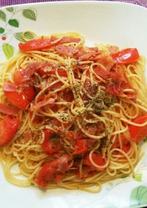 ベーコンとトマトの「奥深」和風パスタ-レシピのメイン写真