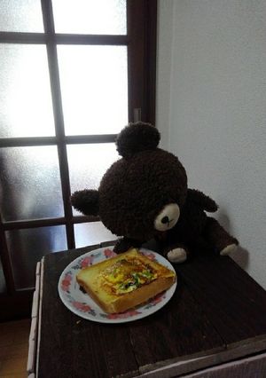 パンのほうれん草キッシュ！！！-レシピのメイン写真
