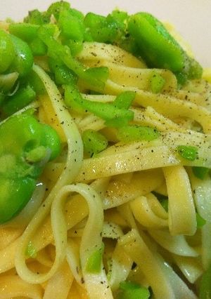 簡単　ソースなし　そら豆の春パスタ-レシピのメイン写真