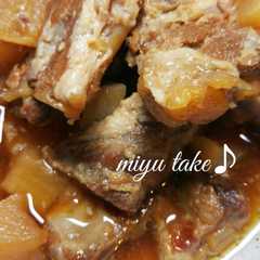 A picture of 圧力鍋で♡豚軟骨と大根のスタミナ煮込み♪.