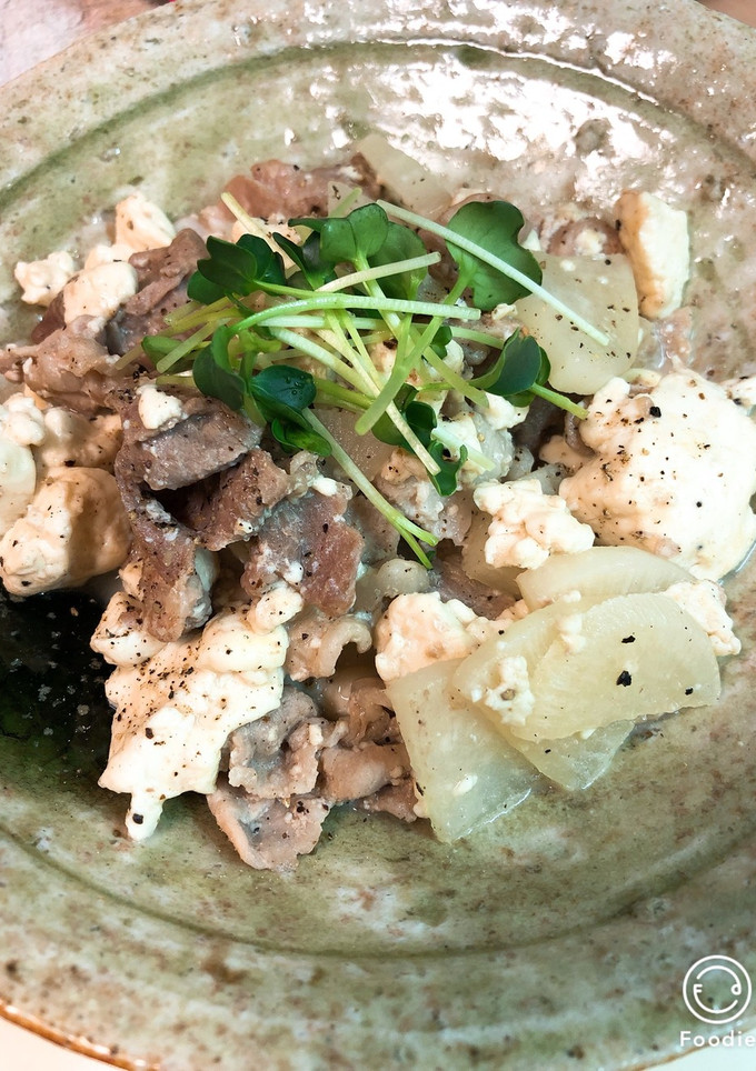 粗挽き胡椒で♪豚と大根と豆腐の炒め煮-レシピのメイン写真