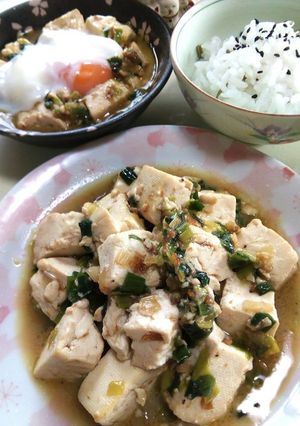 豆腐と干しえびと葱の胡麻油炒め-レシピのメイン写真