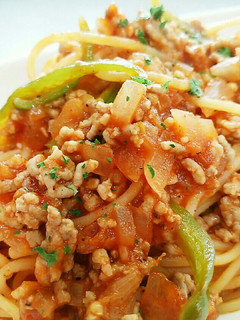 ひき肉とトマトのナポリタン-レシピのメイン写真