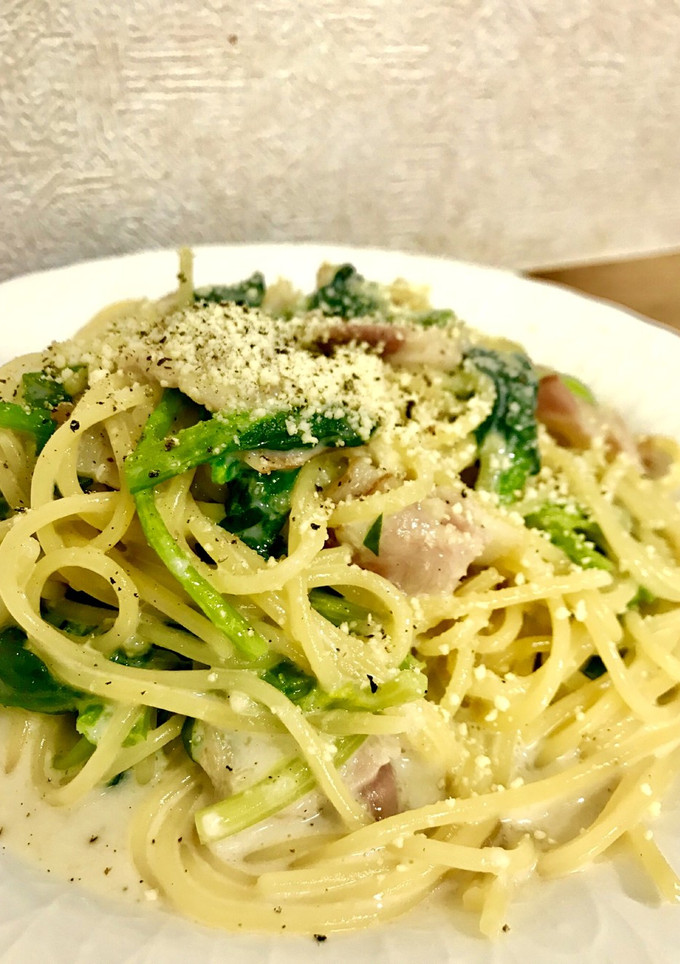 超簡単！ほうれん草のクリームパスタ◎-レシピのメイン写真