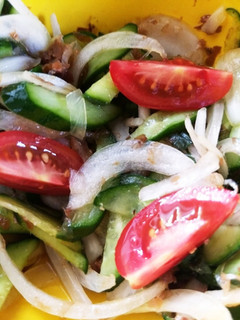 梅干し入り!酸っぱくない野菜サラダ!-レシピのメイン写真