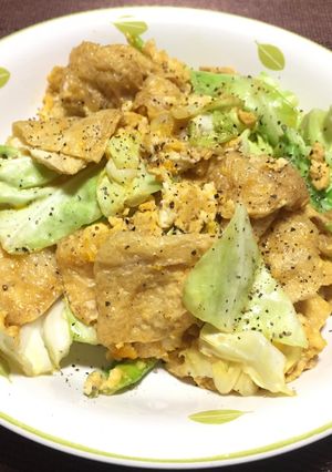 キャベタマ麺つゆ炒め!(^^)!-レシピのメイン写真