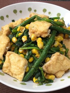 バター醤油のほうれん草と油揚げ炒め-レシピのメイン写真