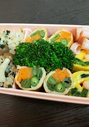 簡単❤お弁当に❤いんげんと人参の肉巻き-レシピのメイン写真