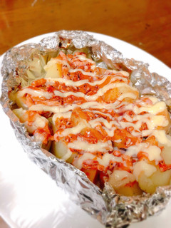 居酒屋の味!じゃがいもの塩辛マヨのせ♡-レシピのメイン写真