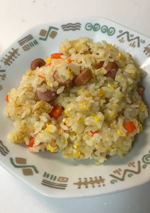 とうちゃんのチャーハン、ソーセージ香味ぺ-レシピのメイン写真