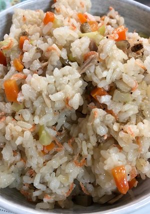 具沢山炊き込みご飯-QC使用--レシピのメイン写真