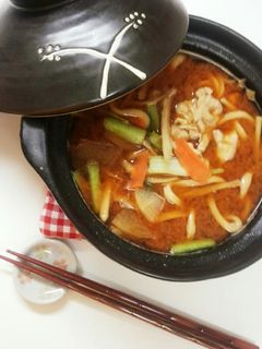 マルコメ液みそ料亭の味で豚汁風うどん-レシピのメイン写真